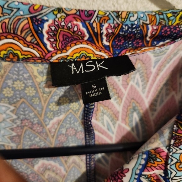 MSK Paisely Midi Shift Dress‎ Women's Size Small - Picture 4 of 4